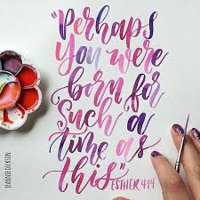 Perhaps You Were Born For Such A Time As This Esther 4 14 Beautiful Bible Lettering By Honeybopsdesigns 30daysofbi Bible Verse Canvas Esther 4 14 Lettering