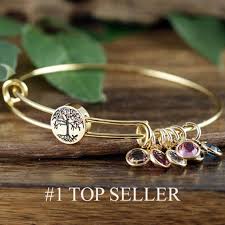 Birthstone Bracelet For Grandma Grandmother Bracelet Personalized Birthstone Bracelet Tree Etsy Moms Bracelet Birthstone Bracelets Charm Bracelet