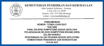 Informasi di bawah ini ialah isu penerimaan cpns online kemendikbud tahun 2017. Kementerian Pendidikan Dan Kebudayaan Ri Selamat Untuk Sahabatdikbud Yang Namanya Diumumkan Lulus Seleksi Kompetensi Dasar Skd Cpnskemendikbud 2017 Selamat Mempersiapkan Diri Untuk Mengikuti Seleksi Kompetensi Bidang Skb Pengumuman Hasil