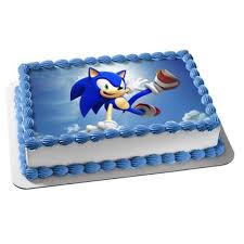 Sonic The Hedgehog Kicking Edible Cake Topper Image Walmart Com Sonic Birthday Cake Sonic Cake Edible Cake