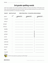 Aug 04, 2021 · so by the end of third grade, including the first and second grade words, your child will have learned the spellings of 589 fry words + 563 additional words. 3rd Grade Spelling Words List 29 Of 36 3rd Grade Word Lists Worksheet Greatschools
