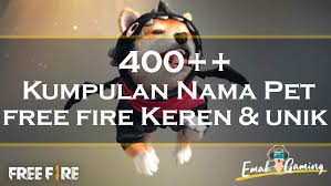 Free fire hack updated 2021 apk/ios unlimited 999.999 diamonds and money last updated: Kumpulan Nama Pet Kucing Anjing Panther Dan Panda Di Free Fire