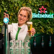 Heineken beer is sold in a green bottle with a red star. Home Page Official Website Heineken Experience