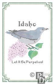 Total 10 designs.hope you'll find something here for your next cross stitch project. Idaho State Bird Flower And Motto Cross Stitch Pattern Pdf Cross Stitch Bird Cross Stitch Cross Stitch Patterns