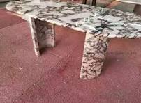 Mesa de Café de Mármore Calacatta Viola com Plinto ...