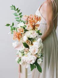 Romantic Cascading Wedding Bouquet Hawaii Wedding Wedding Bouquets Elegant Wedding Flowers
