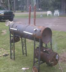 Smoker On Right Grill On Left Made From Hot Water Heater Air Compressor Porch Railing 2bed Frames Old Close Hot Water Heater Welding Projects Water Heater