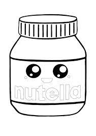 You can find here 141 free printable kawaii coloring pages for boys, girls and adults. Kawaii Nutella Coloring Page Coloring Pages Cute Coloring Pages Cute Kawaii Drawings