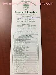 Online Menu Of Emerald Garden Restaurant Shrewsbury Pennsylvania 17361 Zmenu