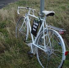 White Ghost Bikes Pay Tribute To Dead Riders In Danger Spots Across Britain Ghost Bike Bike Ghost