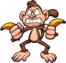Angry Monkey Bananas Cartoon Monkey Angry Cartoon Monkey Illustration