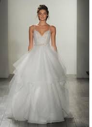 Hayley Paige Chandon Size 4 New Wedding Dress Front View On Model Spaghetti Strap Wedding Dress Wedding Dresses Chandon Gown