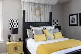 Grey is currently the decorating color of choice and people are looking for ways to add this simple and easy neutral color into grey walls, white curtains and a pop of yellow throw pillows give this room a gorgeous curated look. 36 Gray Yellow Bedroom Ideas Yellow Bedroom Bedroom Bedroom Inspirations