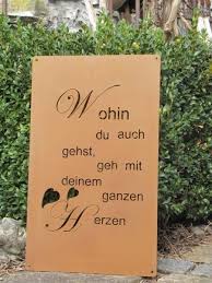 Edelrost Gedichttafel Herz 40 Cm Edelrost Haus Und Garten Wandschilder