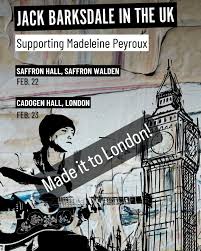 Made it to London! Really looking forward to the next two nights with  @madeleinepeyroux