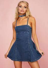Dime Store Cowgirl Denim Dress Denim Dress Denim Mini Dress Fashion