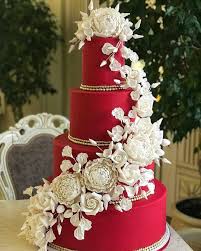 Omg It S So Beautiful From Melodiya Vkusa Thanks For Sharing Sugarnspiciesnigeria Wedding Cake Red Red Cake Beautiful Wedding Cakes