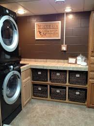 Make a customized open structure for the laundry spot. 27 Stylish Basement Laundry Room Ideas For Your House Remodel Or Move