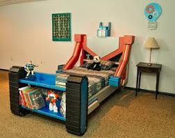 Construction Truck Bed Plans Pdf Format Twin Size Diy Etsy Bed Plans Diy Kids Bed Robot Bedding