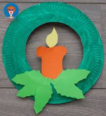 Paper Plate Christmas Crafts U Create Paperplate Christmas Crafts Christmas Candle Crafts Christmas Crafts