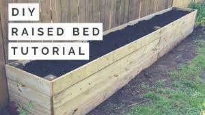 Diy Raised Bed Planter Box Tutorial Youtube Raised Planter Beds Patio Planters Diy Diy Wooden Planters