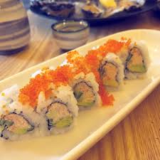 To fail to make a complete stop at a red light or stop sign, especially when turning. D E L U X E California Roll At The New Sakesan On Ocean With Snow Crab Meat Ps They Also Do Karaoke Sushi