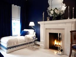Large living room featuring carpet flooring and sky blue walls. Navy Blue Bedrooms Pictures Options Ideas Hgtv