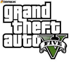 Gta 5 Logo Coloring Page Gta 5 Coloring Pages In The Basic Settings Grand Theft Auto Grand Theft Auto Games Gta Vi