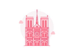 Notre Dame Art And Craft Design Easy Drawings Simple Illustration