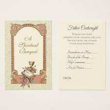 Catholic Priest Spiritual Bouquet Holy Cards Zazzle Com Holy Cards Catholic Images Catholic Priest