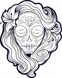 Cool Sugar Skull Coloring Pages Ideas Skull Coloring Pages Coloring Pages Sugar Skull Girl