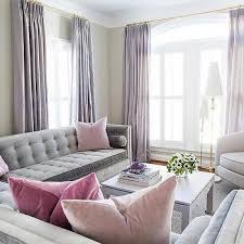 Long Purple Living Room Curtains Design Ideas