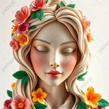 Woman With Flowers Backgrounds