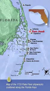 1733 Spanish Treasure Fleet Map In 2019 Shipwreck Florida