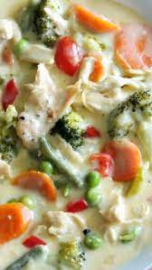 Cheesy Chicken And Vegetable Soup Rezept Lebensmittel Essen Kochrezepte Rezeptideen