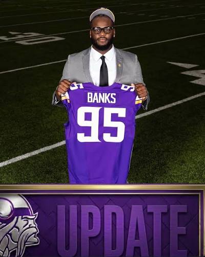 Vikings HC Kevin O'Connell says he believes that DL Caleb Banks, the R1  pick who is recovering from a broken foot, should be ready for training  camp. Caleb Banks didn't participate in