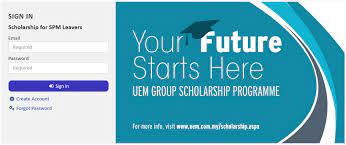 Malaysia smelting corporation berhad (mscb) group titijaya scholarship fund 89. Uem Group Scholarship Online Application For Spm Leavers Pendidikanmalaysia Com