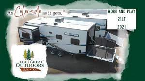 The diversity of forest river, inc., enables us to approach the rv industry with a unique perspective, incorporating lessons learned at each one of our divisions. New Forest River Work And Play Toy Hauler Travel Trailer 21lt Under 6 000lbs And Built To Last Rv Youtube