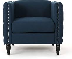 Check spelling or type a new query. Amazon Com Christopher Knight Home Alira Modern Tufted Fabric Arm Chair Navy Blue Dark Brown Furniture Decor