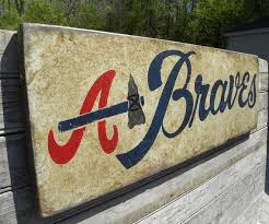 Atlanta Braves Baseball Sign Original Art Hand Lettered Etsy Atlanta Braves Baseball Braves Braves Baseball