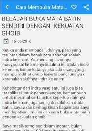 Membuka mata batin bukanlah untuk orang yang penakut, bukan untuk orang yang tidak kuat iman. Membuka Mata Batin Indra Ke 6 Apk 2 4 0 Download Free Books Reference Apk Download