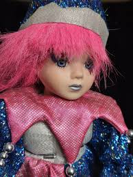 Collectors Choice Genuine Fine Bisque Porcelain Harlequin Clown Dolls