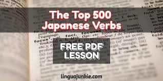Learn Japanese Top 500 Japanese Verbs List Pdf Inside