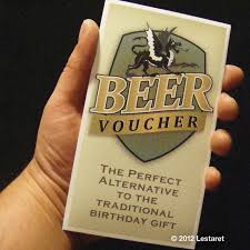 Beer Voucher Envelope Father Birthday Promotional Products Marketing Beer