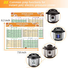 Lehkg Air Fryer Accessories Magnetic Cheat Sheet Cooking Times Temperature Quick Reference Guide For 66 Common Prep Functions Bonus An Additional