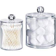 Buy products such as mdesign round storage apothecary canister for bathroom, 2 pack at walmart and save. Amazon Com Qtip Dispenser Holder Bathroom Vanity Organizer Apothecary Jars Canister Set For C Bathroom Vanity Organization Apothecary Jars Vanity Organization