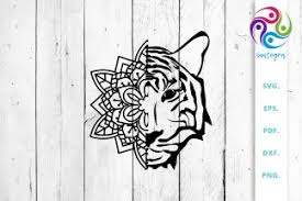 Download Tiger Face Out Of Mandala Svg Cut File Digitanza