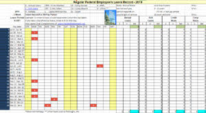 2019 Leave Chart Schedule Tracker Now Available Federal