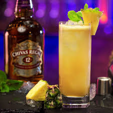 The Uppercut 2 Parts Chivas Regal 12 1 Part Pineapple Juice 1 Part Lemon Juice Garnish With Mint Sprig Slice Of P Mint Sprig Pineapple Juice Cocktail Recipes