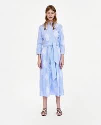 image 1 of striped and embroidered tunic from zara zaraワンピース ドレスシャツ ファッションアイデア